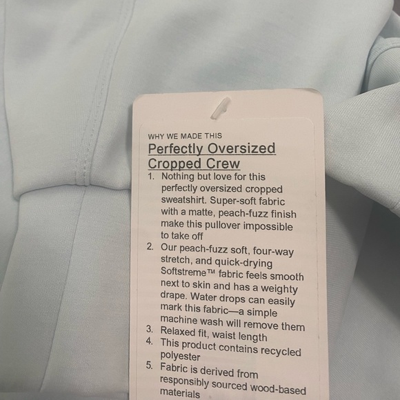 NWT lululemon Softstreme Perfectly Oversized Cropped Crew - Picture 6 of 7